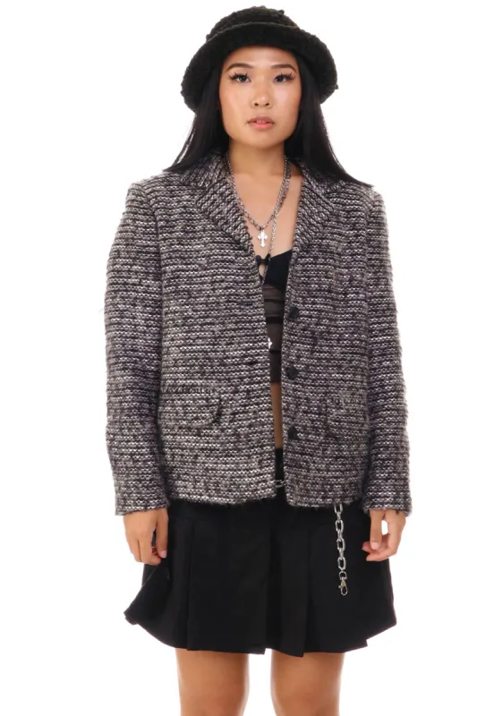 Vintage 90's Mohair Tweed Blazer - OSFM sold by Tunnel Vision