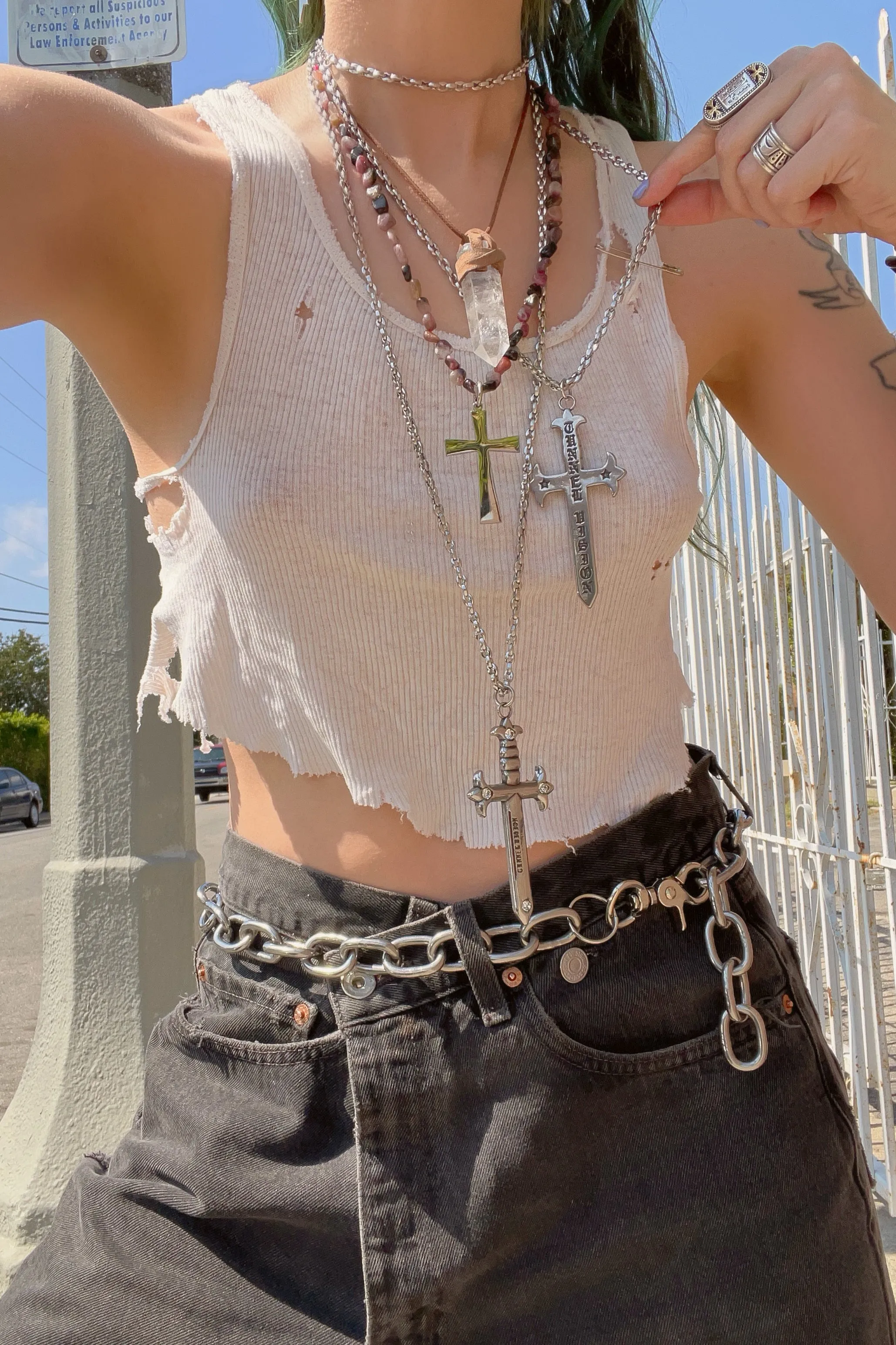 Stainless Steel Sword Necklace sold by Tunnel Vision product image thumbnail 2