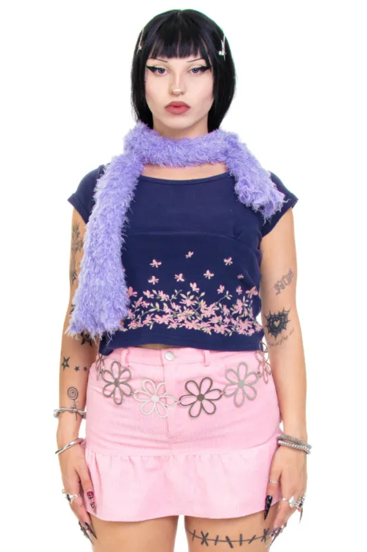Vintage Y2K Pale Purple Fuzzy Monster Scarf sold by Tunnel Vision