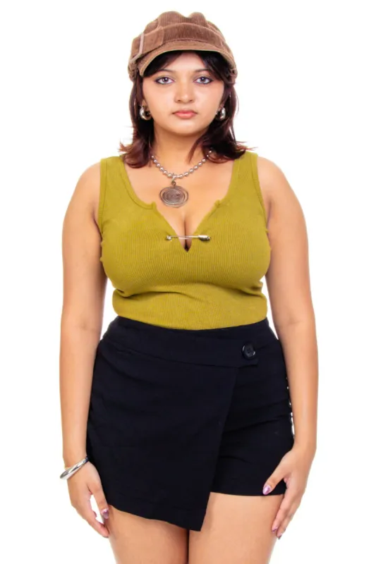 Vintage Y2K Classic Black Skort - M sold by Tunnel Vision