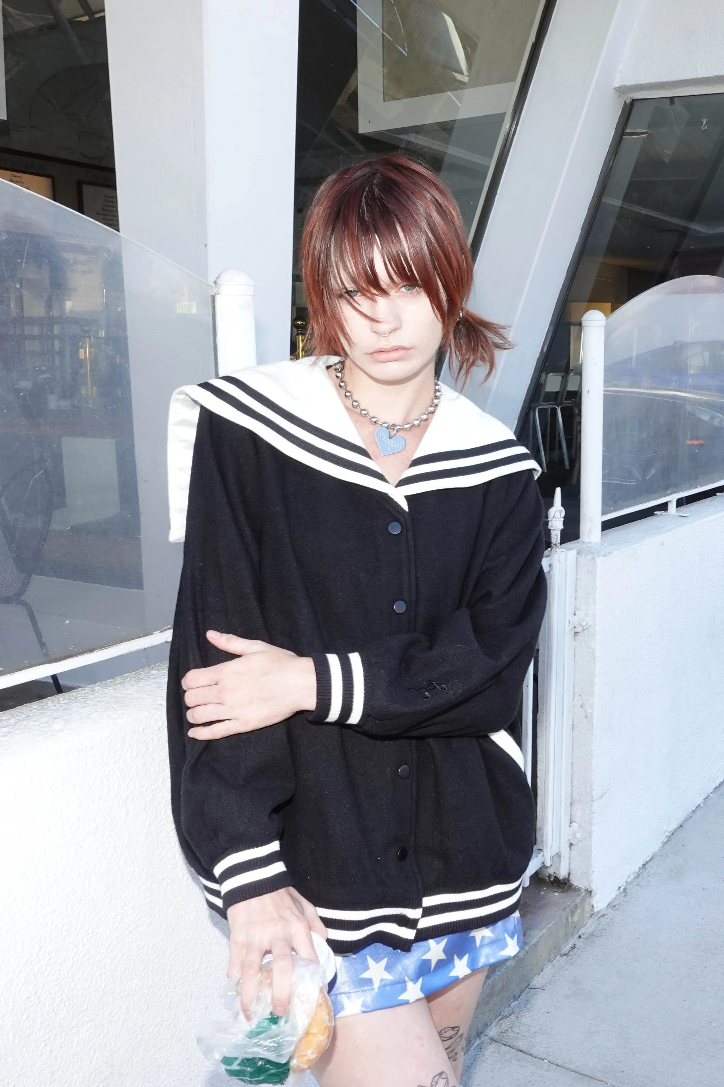 Scout Black White Sailor Varsity Jacket sold by Tunnel Vision product image thumbnail 2