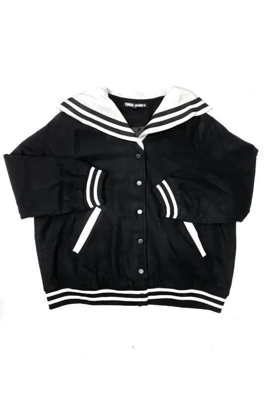 Scout Black & White Sailor Varsity Jacket sold by Tunnel Vision