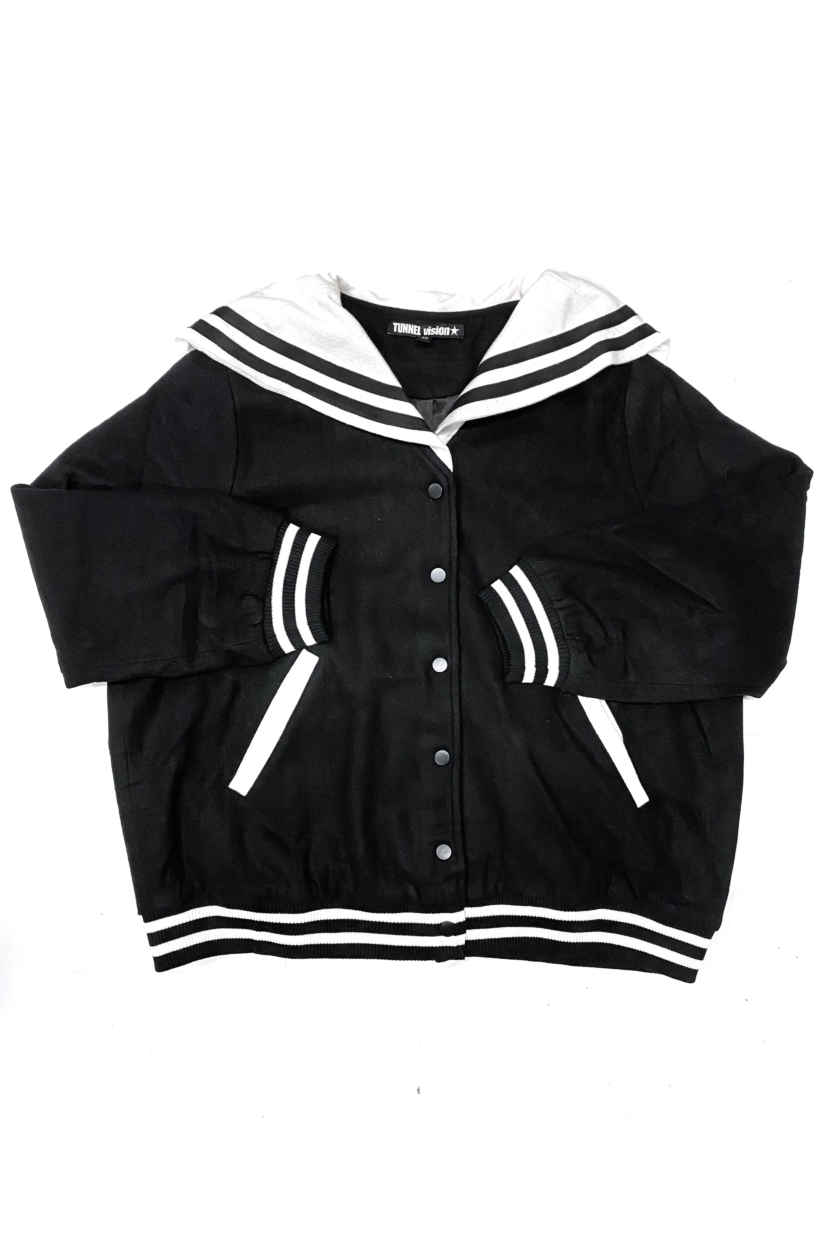 Scout Black White Sailor Varsity Jacket sold by Tunnel Vision