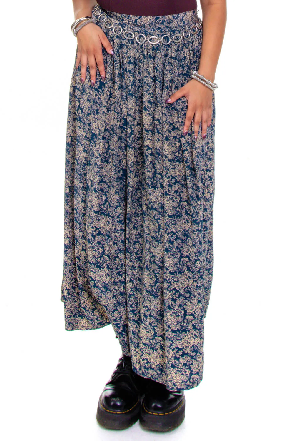 Vintage 90's Romantic Floral Maxi Skirt - M sold by Tunnel Vision