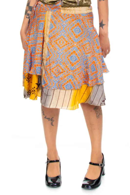 Vintage 90's Silky Reversible Wrap Skirt - OSFM sold by Tunnel Vision