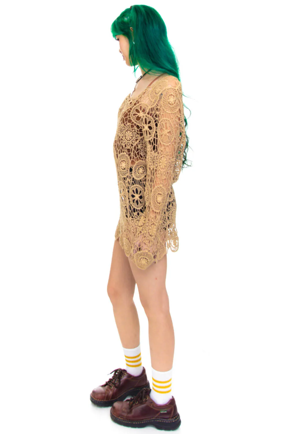 Vintage Y2K Flower Crochet Knit Sweater - OSFM sold by Tunnel Vision product image thumbnail 5