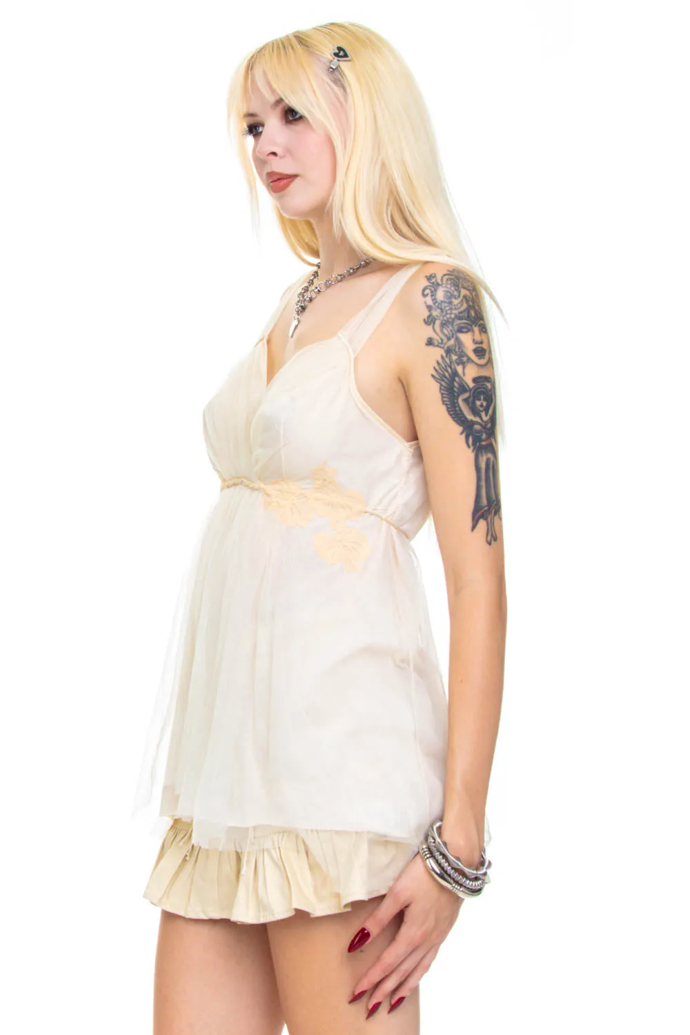 Vintage 80's Angelic Floral Lace Tank - S sold by Tunnel Vision product image thumbnail 3