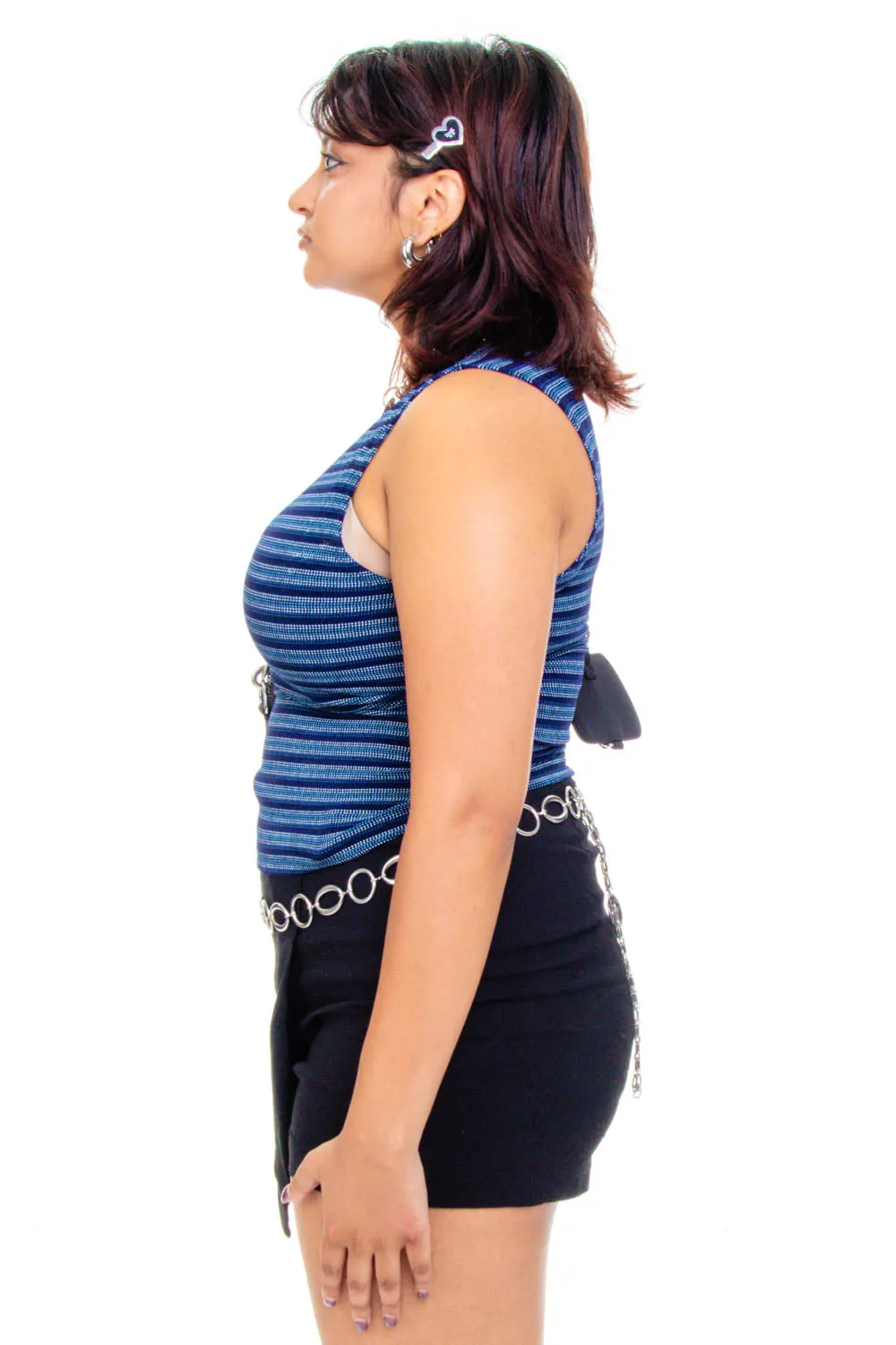 Vintage Y2K Genevieve Blue Striped Tank Top - S/M/L sold by Tunnel Vision product image thumbnail 5