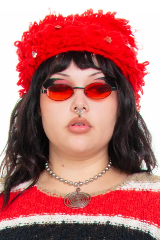 Vintage 90's Red Knit Hat sold by Tunnel Vision