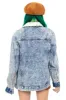 Vintage Y2K Jeanius Sherpa Collar Denim Jacket - S/M sold by Tunnel Vision