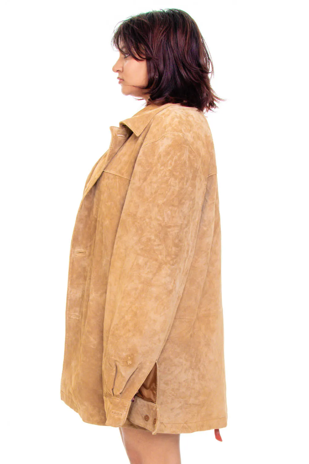 Vintage 90's Buttery Soft Camel Suede Jacket - OSFM sold by Tunnel Vision product image thumbnail 5