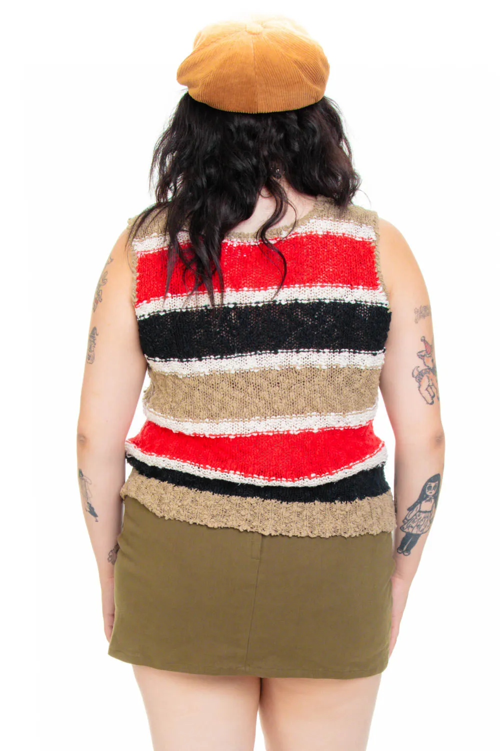 Vintage 90's Stripe Knit Tank - L/XL/2X sold by Tunnel Vision product image thumbnail 5