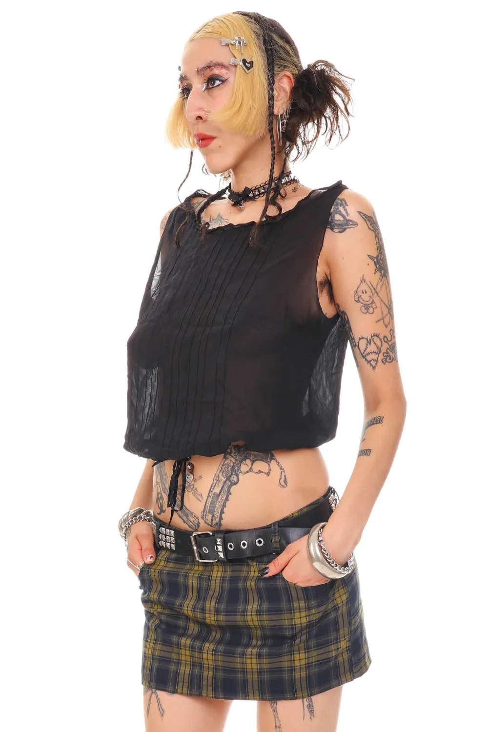 Vintage 90's Classic Sheer Black Tank - S/M/L sold by Tunnel Vision product image thumbnail 4