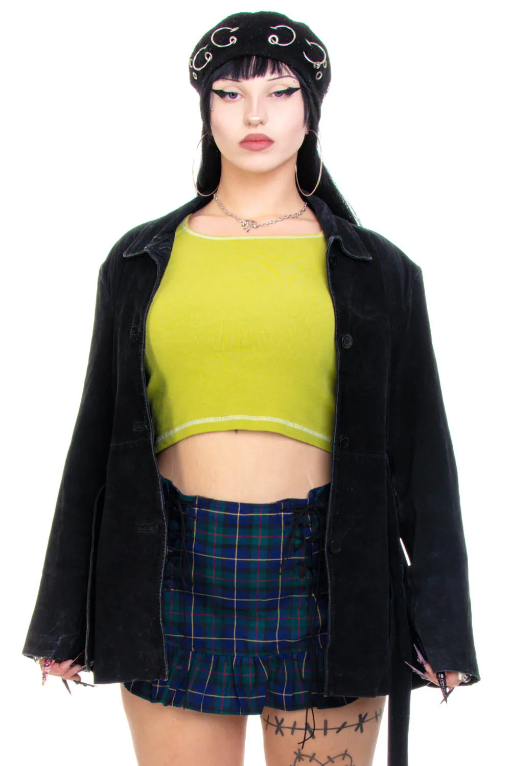 Vintage 90's Marc Florence Black Suede Leather Jacket - M/L sold by Tunnel Vision