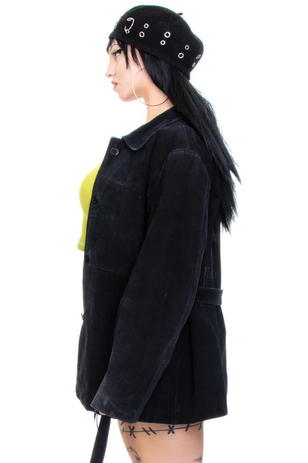 Vintage 90's Marc Florence Black Suede Leather Jacket - M/L sold by Tunnel Vision product image thumbnail 5