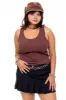 Vintage Y2K Brown Ribbed Tank Top - M/L sold by Tunnel Vision