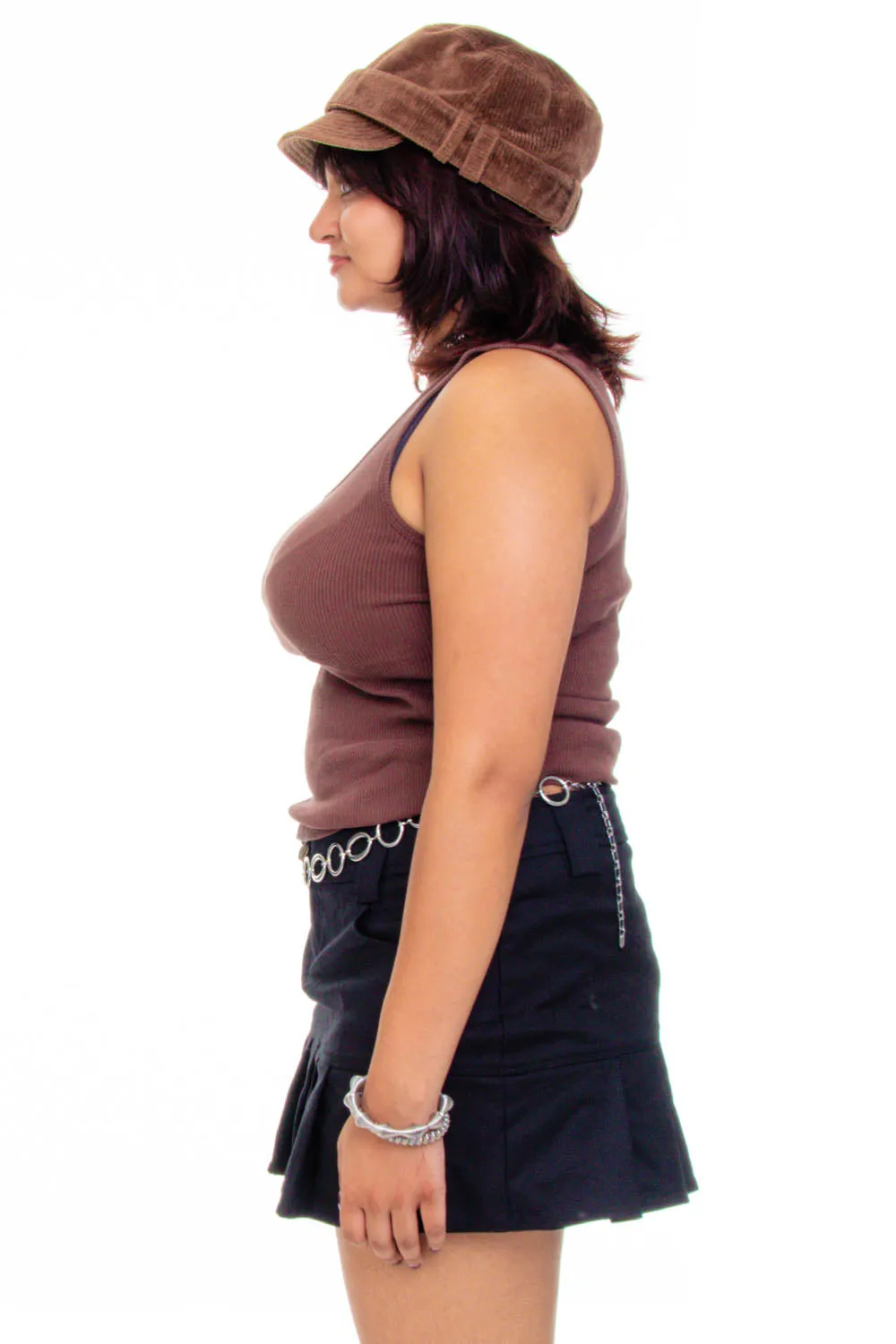 Vintage Y2K Brown Ribbed Tank Top - M/L sold by Tunnel Vision product image thumbnail 5