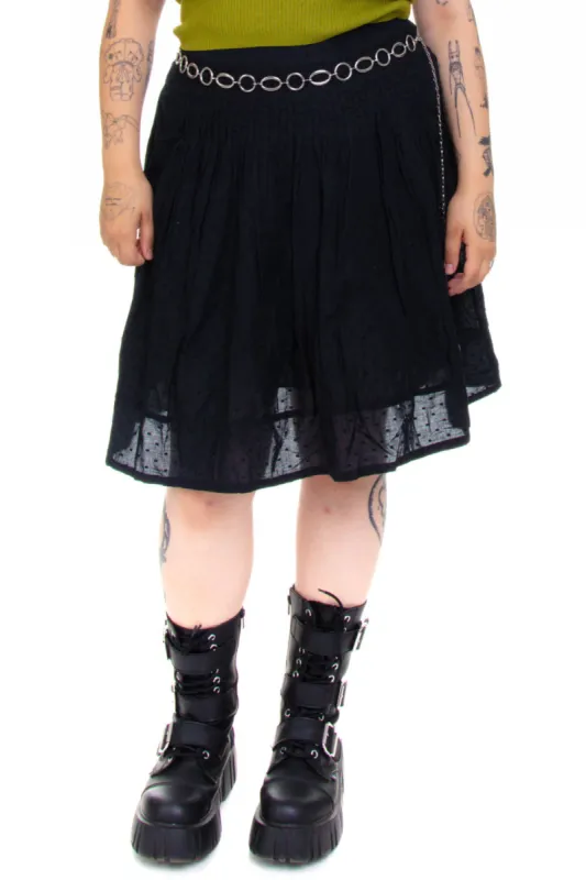 Vintage Y2K Black Pleated Midi Skirt - XL sold by Tunnel Vision