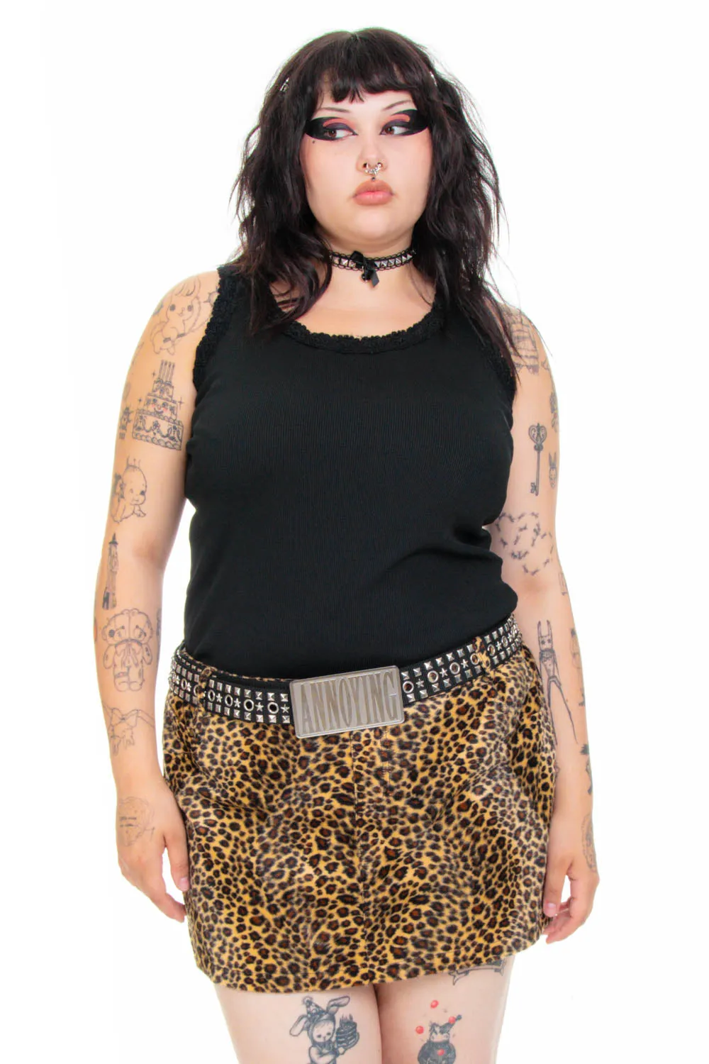 Vintage 90's Black Ribbed Knit Tank Top - L/XL/2X sold by Tunnel Vision