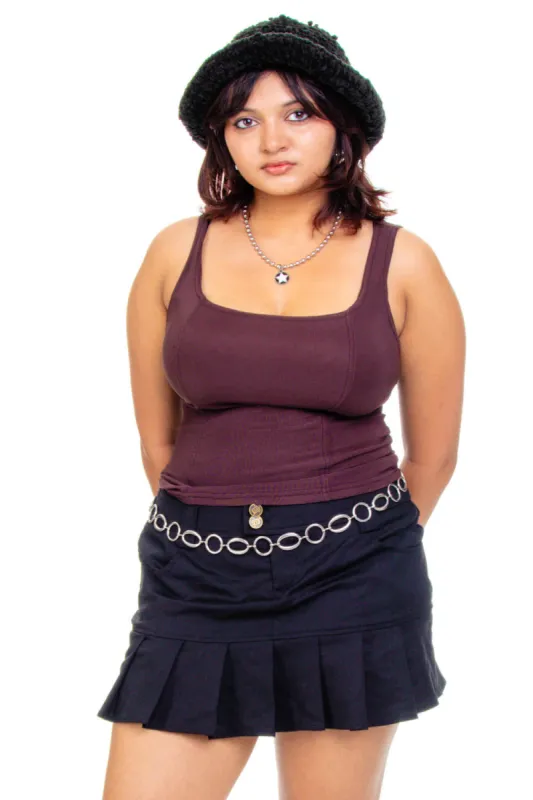 Vintage Y2K Charlotte Brown Tank Top - M/L sold by Tunnel Vision