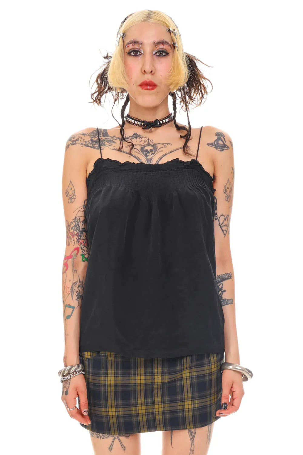 Vintage Y2K Classic Black Tank - S/M sold by Tunnel Vision