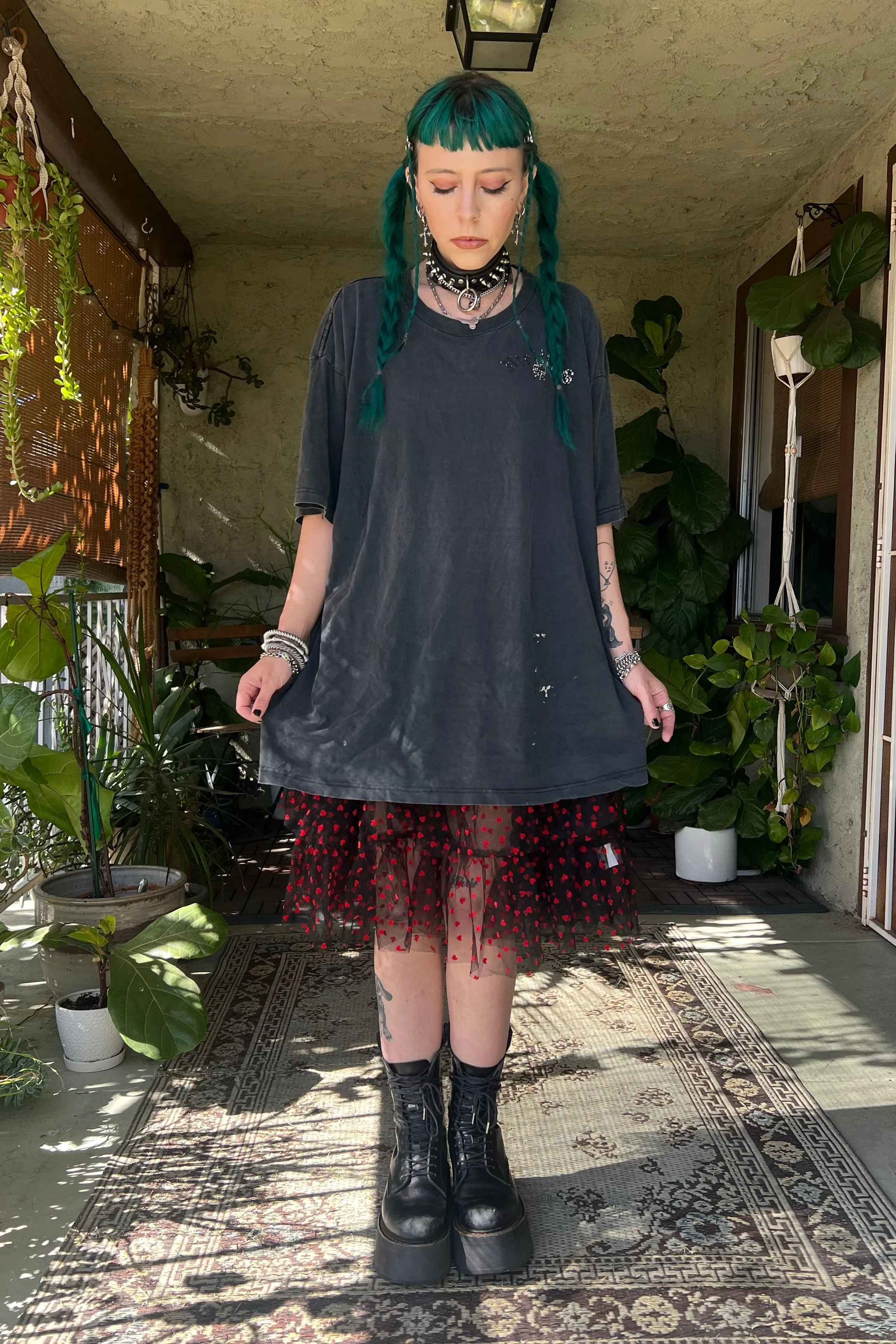 Louisa May Sheer Heart Ruffle Skirt sold by Tunnel Vision product image thumbnail 4