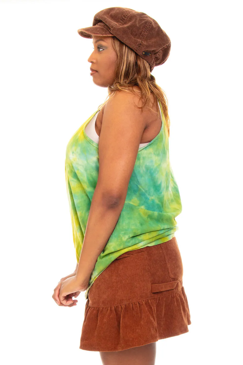 Vintage Y2K Green Tie-Dye Tank Top - OSFM sold by Tunnel Vision product image thumbnail 4