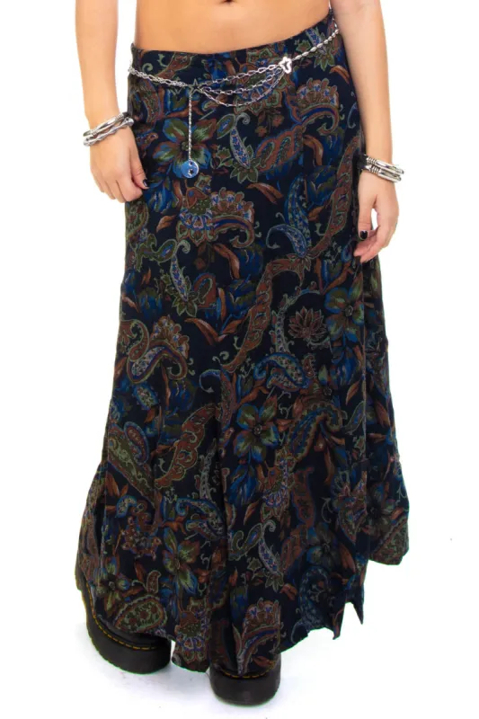 Vintage 90's Paisley Floral Maxi Skirt - M/L sold by Tunnel Vision