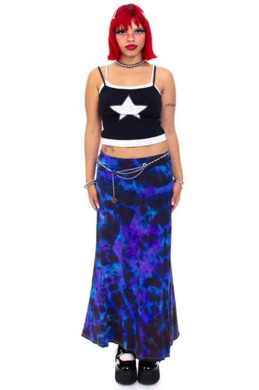 Vintage Y2K Natural Tie Dye Maxi Skirt - OSFM sold by Tunnel Vision