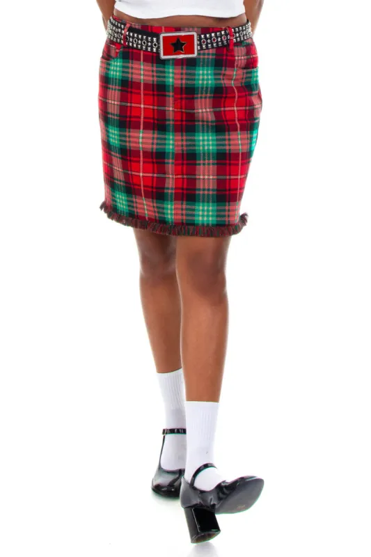 Vintage Y2K Plaid Midi Skirt - L sold by Tunnel Vision