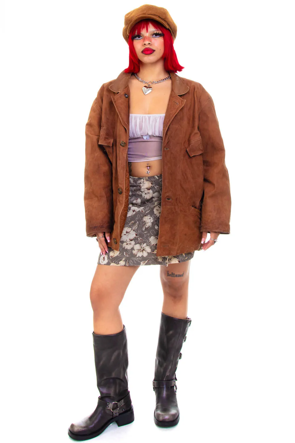 Vintage 80's Structure Camel Leather Bomber Jacket - OSFM sold by Tunnel Vision product image thumbnail 2