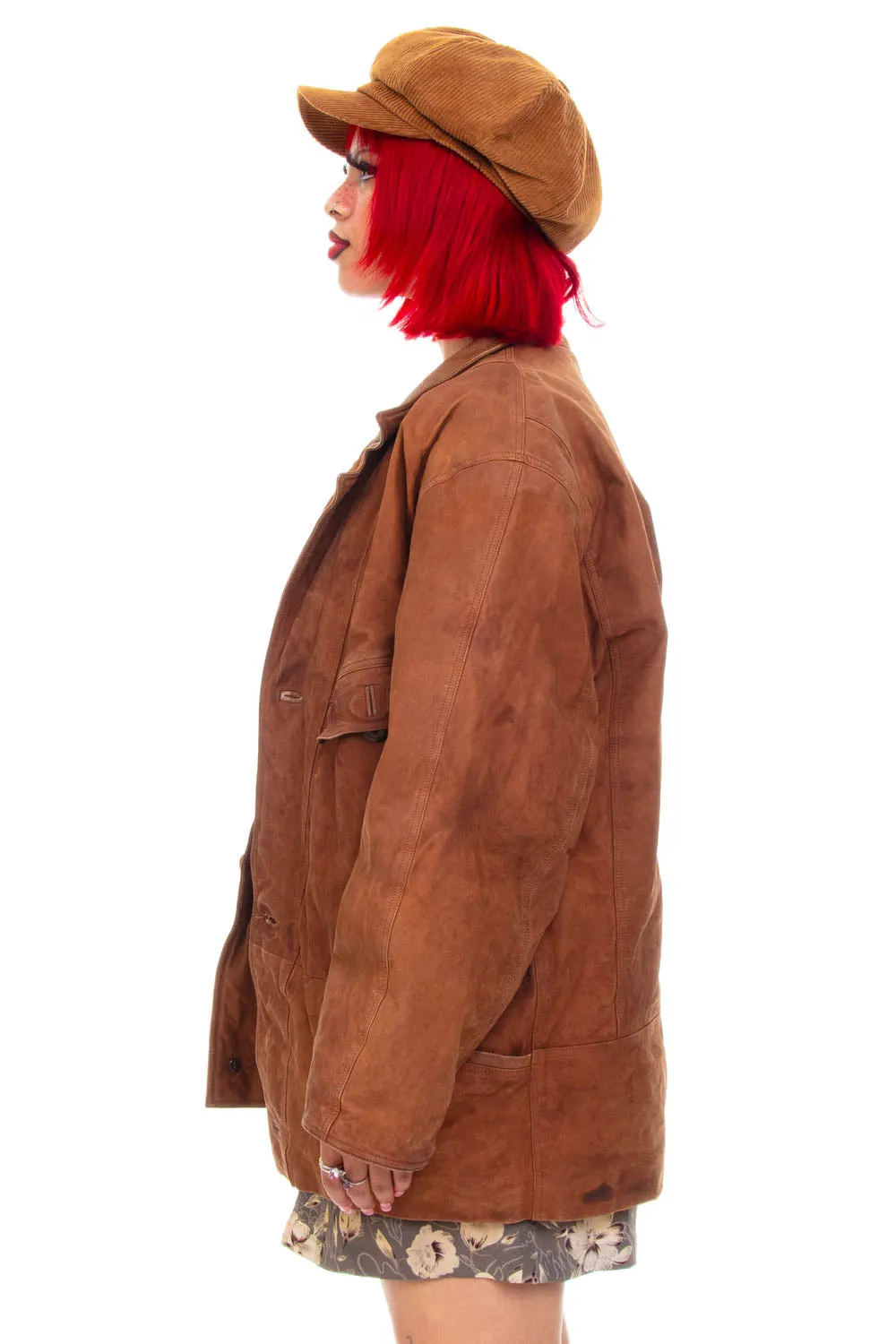 Vintage 80's Structure Camel Leather Bomber Jacket - OSFM sold by Tunnel Vision product image thumbnail 4