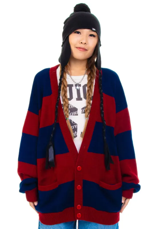 Vintage 90's Grandpa Striped Cardigan - OSFM sold by Tunnel Vision