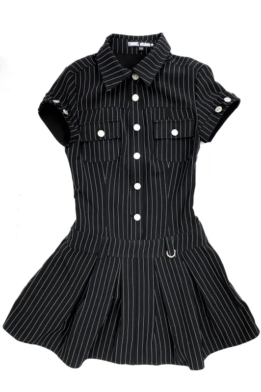 Enid Pinstripe Mini Dress sold by Tunnel Vision