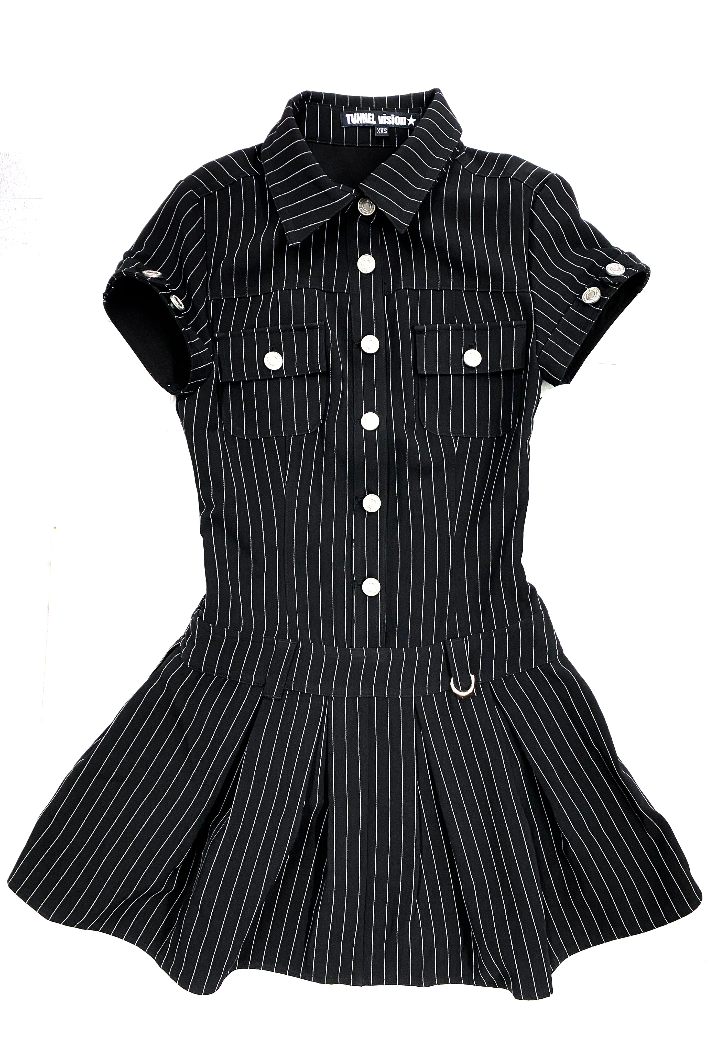 Enid Pinstripe Mini Dress sold by Tunnel Vision