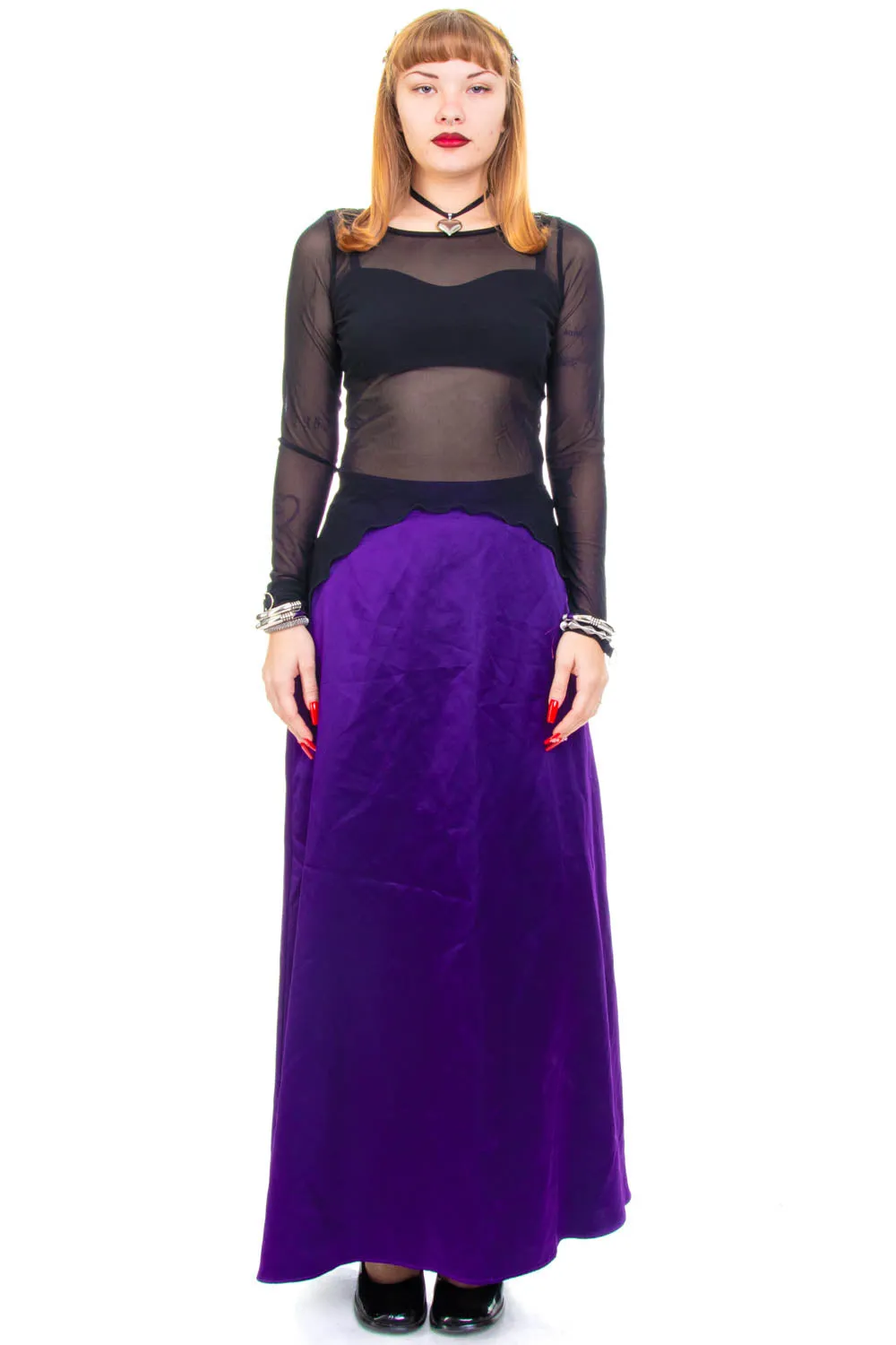 Vintage 90's Witch Gothic Purple Maxi Skirt - M/L sold by Tunnel Vision