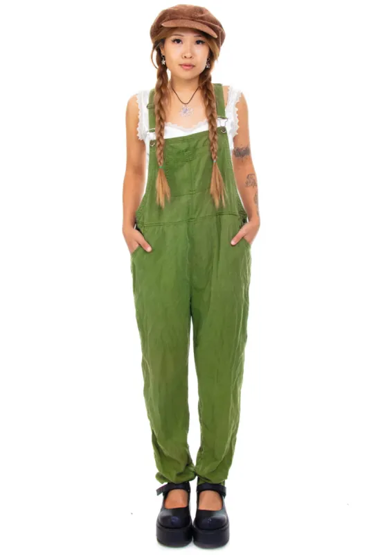 Vintage Y2K Soft Olive Denim Overalls - S/M sold by Tunnel Vision