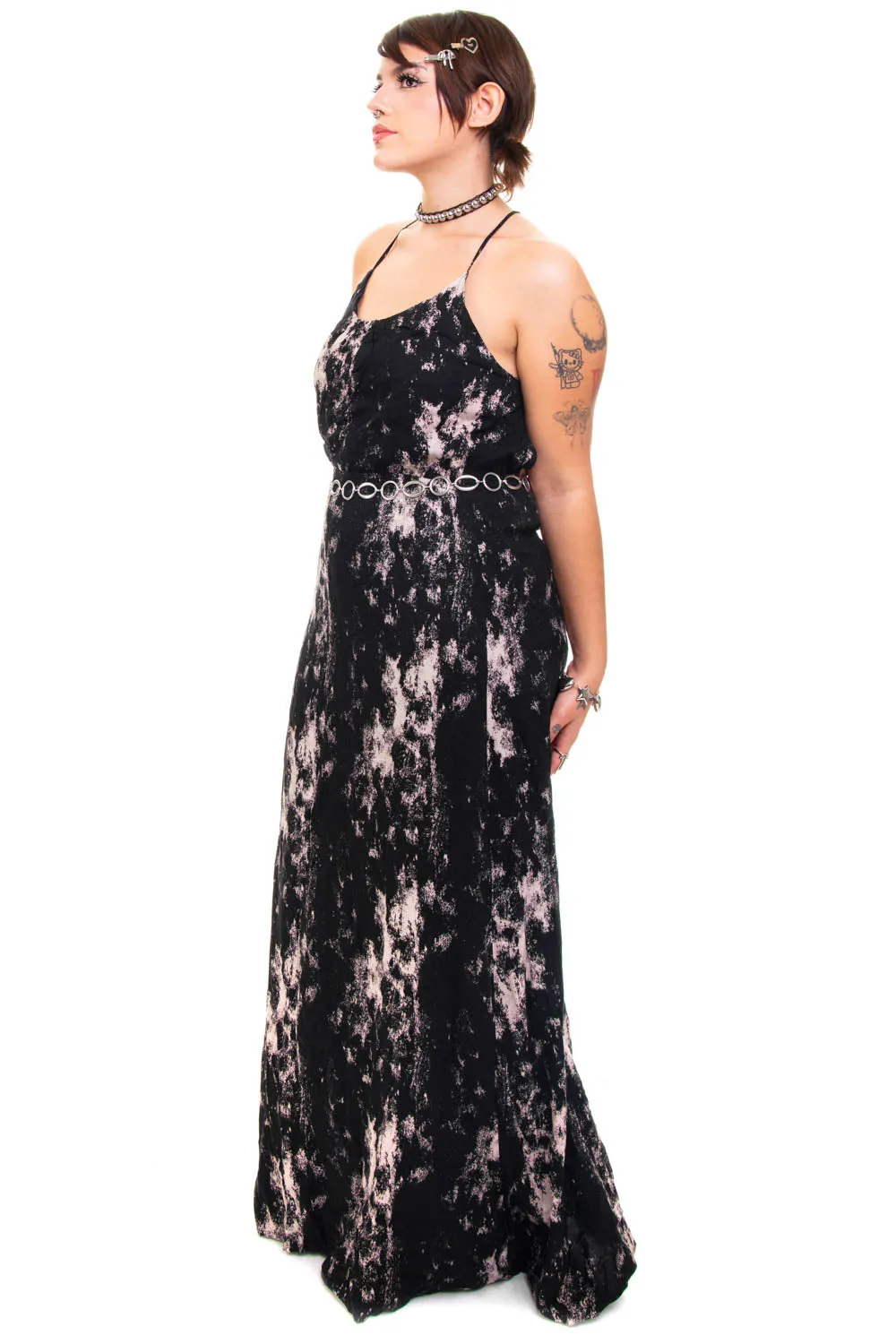 Vintage Y2K Dark Painted Tank Maxi Dress - M/L sold by Tunnel Vision product image thumbnail 3