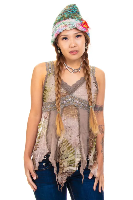 Vintage 90's Flower Knitted Beanie sold by Tunnel Vision