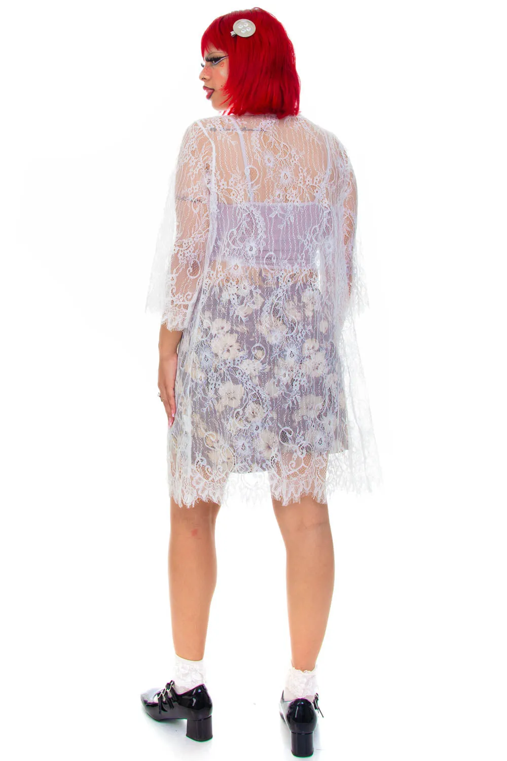 Vintage Y2K Angelic Lace Cover Up - OSFM sold by Tunnel Vision product image thumbnail 5