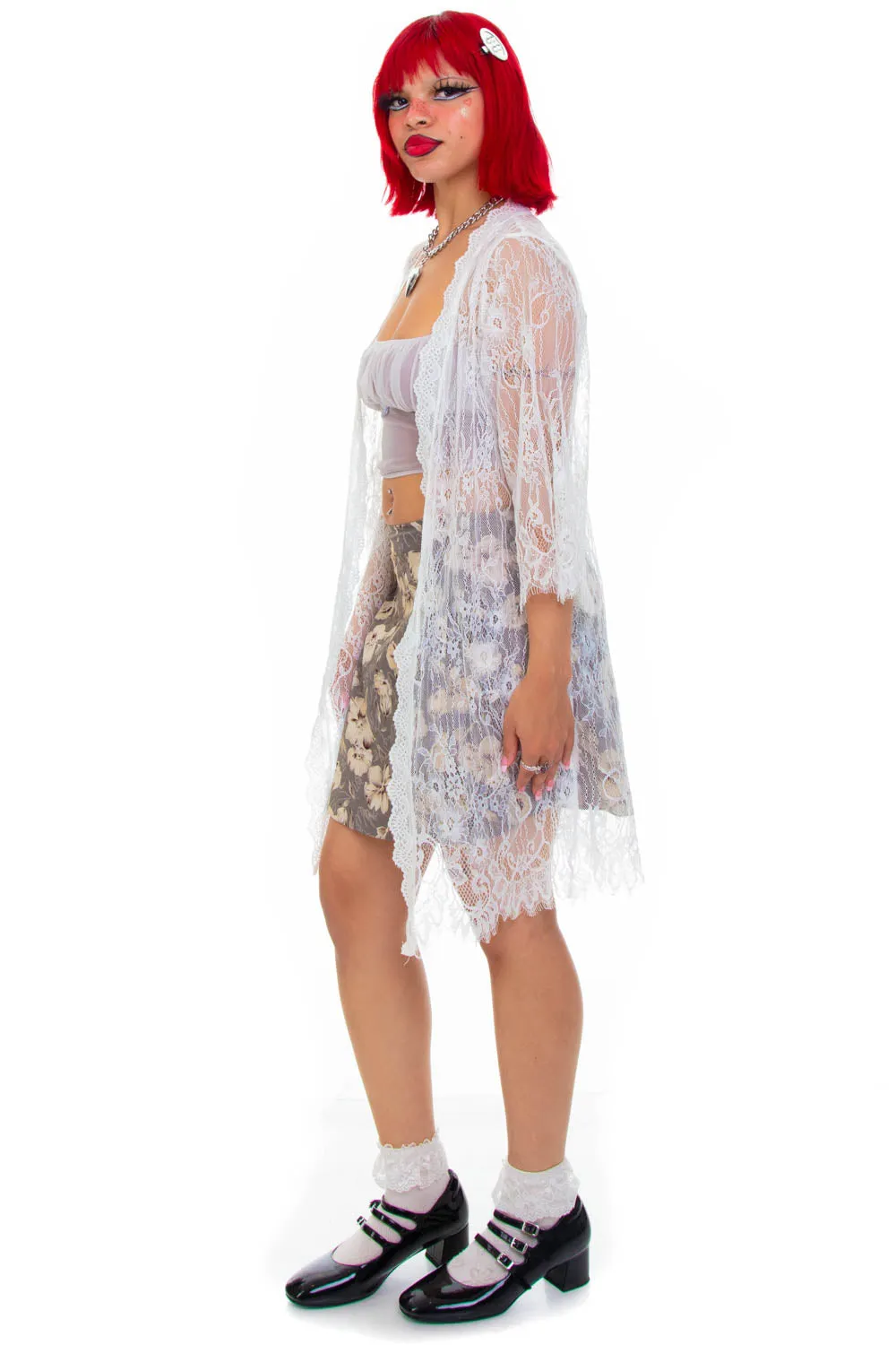 Vintage Y2K Angelic Lace Cover Up - OSFM sold by Tunnel Vision product image thumbnail 3