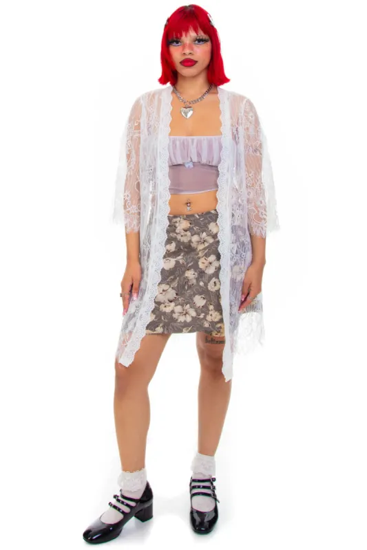 Vintage Y2K Angelic Lace Cover Up - OSFM sold by Tunnel Vision