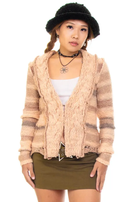 Not-Quite-Vintage Stripe Knit Cardigan - S sold by Tunnel Vision