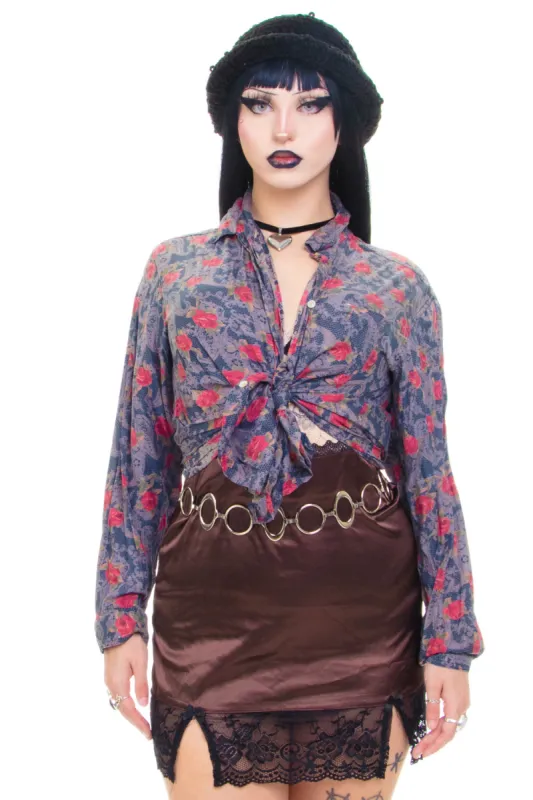 Vintage 90's Paisley Rose Blouse - OSFM sold by Tunnel Vision