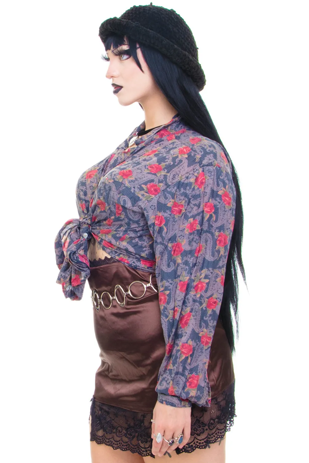 Vintage 90's Paisley Rose Blouse - OSFM sold by Tunnel Vision product image thumbnail 3