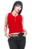 Vintage 90's Red Ribbed Knit Tank - OSFM sold by Tunnel Vision