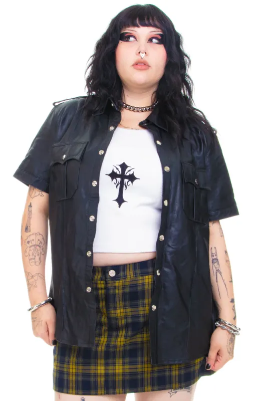 Vintage Y2K Black Button Me Up Shirt - XL/2X sold by Tunnel Vision