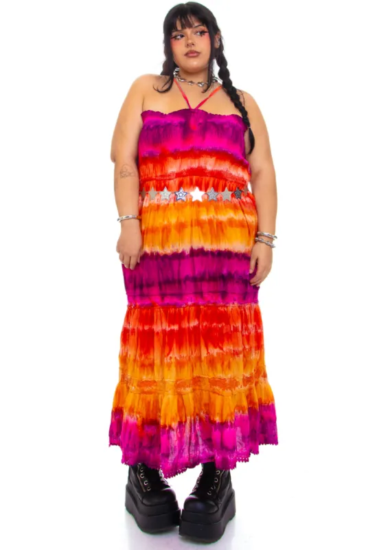Vintage Y2K Sunset Tie-Die Dress - 2X/3X sold by Tunnel Vision