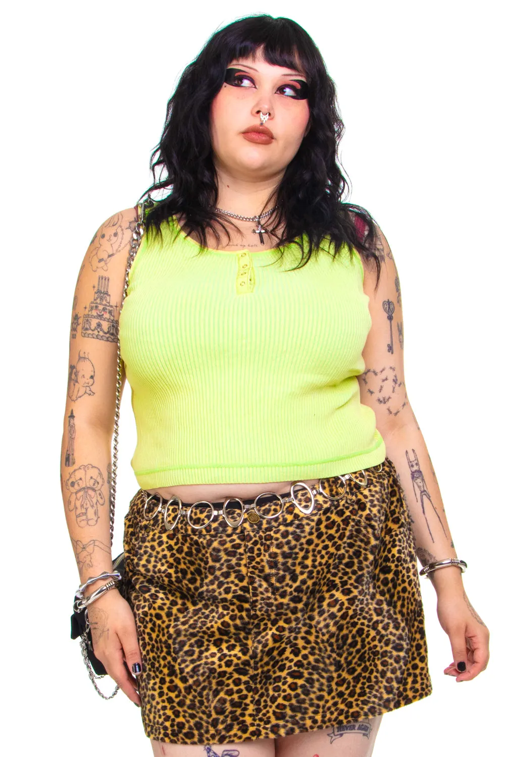 Vintage 90's Jeanne Green Ribbed Tank - L/XL sold by Tunnel Vision