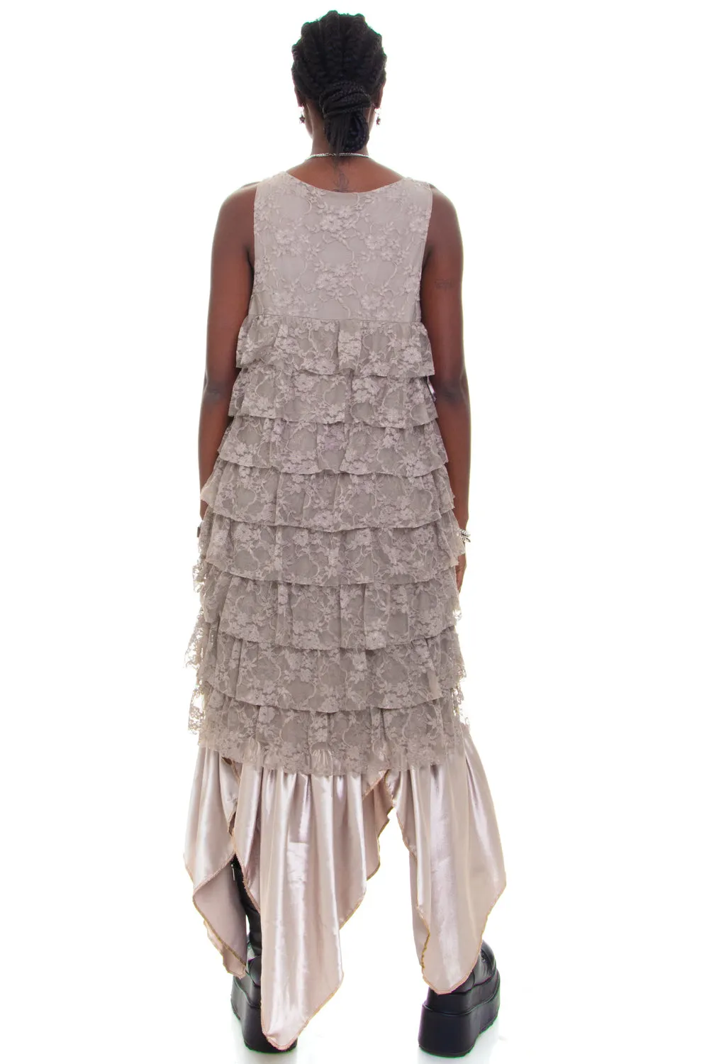 Vintage Y2K Whimsical Lace Grey Tank Dress - OSFM sold by Tunnel Vision product image thumbnail 5